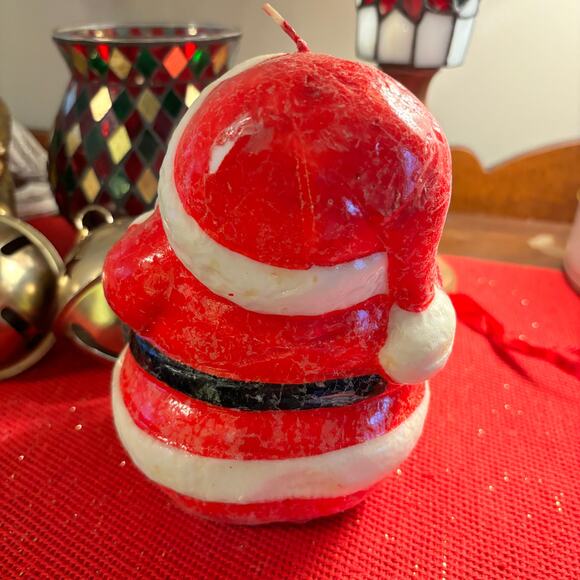 Vintage 80's Santa Candle/ Original Packaging/kitsch Never Burned - Picture 2 of 5